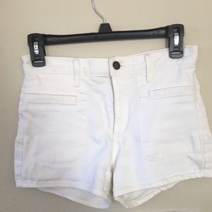 GENUINE THEORY HIGH WAISTED WHITE DENIM SHORTS 26